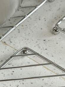 1 pieza Tapete de mesa de cocina resistente al calor cuadrado, posavasos, soporte de ollas de acero inoxidable reforzado, almohadilla de aislamiento térmico, rejilla multiusos para cocinar al vapor, rejilla anti-escaldadura, rejilla multiusos para escurrir - Plateado - Ver 10