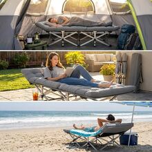 Aoran 300/350/560/660/760LBS Load-Bearing Outdoor Folding Chair, Non-Slip Foot Pads, Foldable Storage Bag Design, Large Extra-Wide Outdoor Furniture, Camping, Picnic, Fishing Nap Chair, Can Be Used As A Holiday Gift. Outdoor Only. - 560 LBS - Xem 8