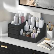 Black Countertop Cologne Rack, Perfume Storage Rack, Essential For Bedrooms, Kitchen And Bathroom Storage, Large Capacity Storage, Brand Factory Store Promotion, Autumn And Winter Home Storage Items, The Top Choice For High-End, Sophisticated And Successful People, A Must-Have Valentine's Day Gift, A Great Home Item, A Good Helper For A Tidy Life. - Black - View 4