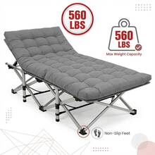 Aoran 300/350/560/660/760LBS Load-Bearing Outdoor Folding Chair, Non-Slip Foot Pads, Foldable Storage Bag Design, Large Extra-Wide Outdoor Furniture, Camping, Picnic, Fishing Nap Chair, Can Be Used As A Holiday Gift. Outdoor Only. - 560 LBS - Xem 12
