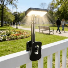 2/1 Pack Of Solar Outdoor Lights, Clip On Solar Lights, Suitable For Fences, 600 Lumens Motion Sensor Outdoor Lights, 92 LED Solar Lights, Outdoor Waterproof, Suitable For Gardens, Drainage Ditches, Terraces, And Camping. - 黑色夾子燈 - 查看 3