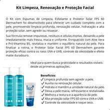 Kit Facial com Espuma de Limpeza, Esfoliante e Protetor Solar FPS 60 Dermachem - Kit Espuma Limpeza + Esfoliante + Protetor - Visão 2