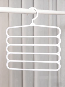 10Piece Multifunctional Pants Hanger, Space-Saving Pants Rack, Non-Slip Clothing Wardrobe Storage And Organizing Rack, Suitable For Pants, Jeans, Suit Pants, Skirts, Scarves, Ties (White) - trắng - Xem 9