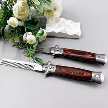 Personalized Folding Beard Comb: Wooden Handle, Groomsman Gift,Party Gift,Wooden Gift,Gifts For Him,Handmade Beard Brush,Custom Beard Brush,Groomsman's Gift,Wedding Gifts,Souvenir Gift,A Birthday Present,Personalized Comb,Men's Beard Box Gift,Men's Beard Comb,Comb - Multicolor - View 5