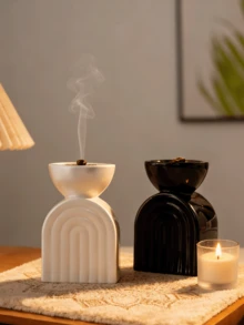 1件/套创意拱形室内香炉，中东风格，优雅树脂香炉，防火香盒，家居装饰，房间装饰，瑜伽室，露营，花园，露台，经典烛光晚餐照明，装饰品 - 彩色 - 查看 6