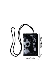 This Personalized Trifold Wallet And Card Holder Features A Cool Football Design And A Stylish Look. You Can Have Your Name Or A Holiday Greeting Printed On It To Create A Unique, Personalized Wallet. - Multicolor - View 3