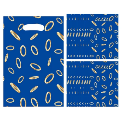 100个派对礼品袋，金色圆圈图案手提袋，珠宝礼品袋，节日礼品袋，平口手提袋，小礼品袋。适用于节日、婚礼、珠宝、礼品袋、派对、生日和婚礼礼品袋。