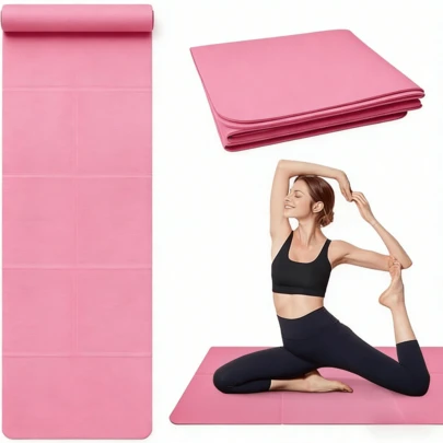 3mm Thick Non-Slip Yoga Mat, Pilates Exercise Mat, Travel Fitness Mat, Women Home Gym Floor Workout Mat