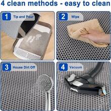 1PC Cat Litter Mat Litter Box Mat With Double Layers, Winter Cat Litter Mat Waterproof Double Layer Non Slip Sand Trapping Washable Pad For Litter Box Clean Supplies Pet Toilet Mat - Grey - View 12