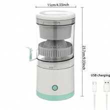 Electric Citrus Juicer, Portable Orange Juice Squeezer Machine, Suitable For Oranges, Lemons And Grapefruits, One-Touch Operation, Easy To Use And Clean, Ideal For Home, Dorm, Travel And Outdoor Use - Multicolor - View 12