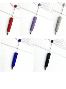 10支装DIY串珠亮片笔套装，水钻圆珠笔，时尚配饰，激发创意，打造专属笔款，适用于学校、办公室和手工制作，是青少年和成人的理想礼物，也是生日和节日的完美之选。 - 彩色 - 查看 11