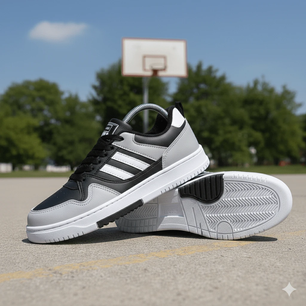 Men's Casual Street Premium Synthetic Leather Comfortable Sneakers, New Release, Shipping Now, Sizes 35 To 43. - 黑色 - 查看 1