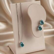 MANAUS DROP NECKLACE AND EARRING SET - GOLD FINISH - Celeste - Ver 2