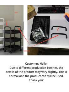 3/4/5 Tier Heavy Duty Rolling Storage Cart - Compact Movable Storage Shelving Unit, Made Of Sturdy Plastic Structure. Easy Assembly Without Tools, Space-Saving Design, Suitable For Kitchen, Bathroom, Office And Bedroom. Ideal For Home And Commercial Use. White/Black Heavy Duty Storage Cart, Compact And Durable Design. - Multicolor - View 12