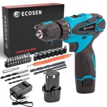 Drill/Driver With 2 12-Volt Batteries And Accessories, 220V/110V - Màu xanh lam - Xem 7
