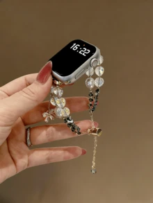 Compatible With Apple Watch Luxury Crystal Strap 38/40/41/42/44/45/46/49mm, For Ultra/SE 2/SE 1/Series 10/9/8/7/6/5/4/3/2/1 - Translucent Green - View 4