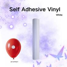 Vật liệu cuộn vinyl tự dính, phù hợp với tất cả các loại máy cắt, có thể dùng để làm nhãn dán trang trí, nhãn dán xe hơi, sổ lưu niệm, biển hiệu, bề mặt mờ. - A-Trắng - Xem 12