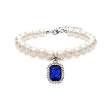 奢华嘻哈宠物项链，狗狗仿珍珠项链，宠物项圈配饰，英伦风装饰，适合日常佩戴和派对场合 - 彩色 - 查看 7