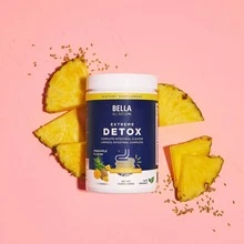 Bella Probiotics Iced Bella  Natural Colon Cleanse Powder - Pineapple & Mango Flavor, 400g Per Pack - Digestive & Detox Support, Vegan, Non-GMO- 500g - Detox Powder (Pineapple) - 查看 5