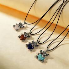 1pc New Elephant Heart Crystal Pendant Necklace, Unisex Everyday Wear, Gift - Elephant - View 6