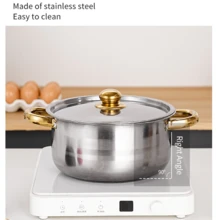 Set Of 12 Stainless Steel Saucepans Cookware Cooking Pots Set+Spatula Accessory - Gold - View 7