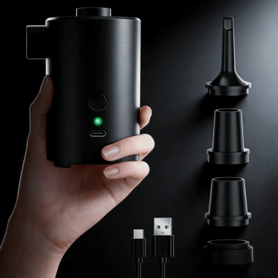 Esta bomba de aire es adecuada para colchones inflables, botes inflables, piscinas inflables, juguetes inflables, colchones de aire para automóviles, etc. Infla y desinfla rápidamente, lo que la convierte en ideal para el camping al aire libre.