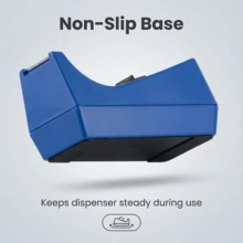 1pc Blue Desktop Tape Dispenser - With Non-Slip Base - Designed For 1-Inch Diameter Tape Rolls With Weight, Ideal For Office, Home Or School Use - Blue - View 2