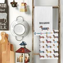 Bộ 2 khăn lau bếp đa năng họa tiết chó Dachshund, khăn lau bát đĩa, khăn vệ sinh, siêu mềm và thấm hút cao, đồ trang trí nhà bếp, phụ kiện nhà bếp, đồ dùng thiết yếu gia đình, vật dụng cần thiết cho nhà bếp, đồ dùng gia đình, đồ dùng du lịch. - Nhiều màu - Xem 3