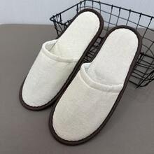 一次性高级亚麻拖鞋 | 舒适防滑，透气加厚海绵鞋跟，是民宿、酒店、居家使用的理想之选 - 彩色 - 查看 8