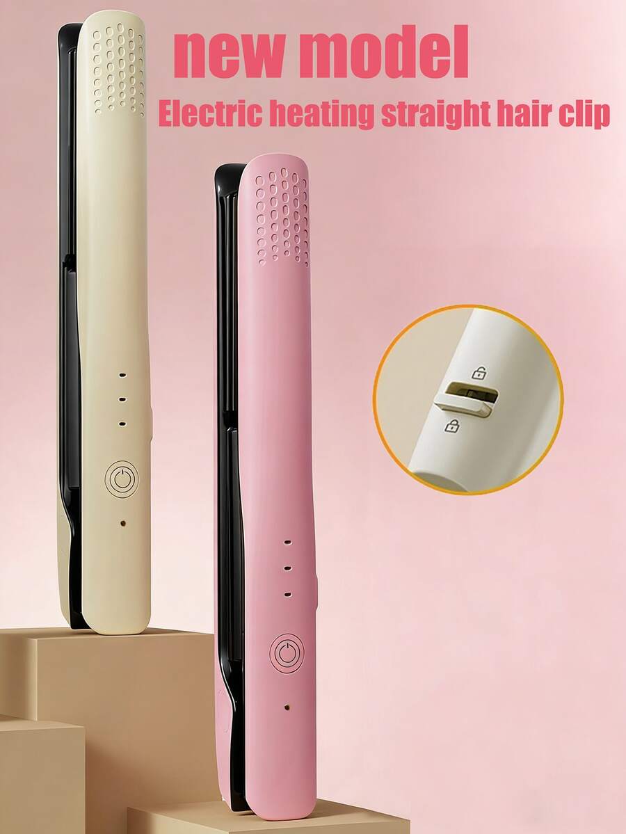 Última plancha alisadora inalámbrica, plancha y rizador multifunción, herramienta de peinado recargable y portátil, nueva plancha alisadora y rizadora de iones de doble uso - Multicolor - Ver 1