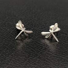 Aretes de Libélula en Plata de Ley 925 para Mujer | Diseño Elegante y Simbólico - Plateado - Ver 2