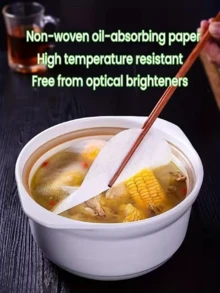 100张/包吸油纸，烘焙吸油纸，耐高温无纺布，厨房吸油纸 - 白色油脂过滤器，适用于汤、油炸食品和煎炸 - 易于清洁，经久耐用且吸油性强，非常适合去除锅碗瓢盆上的油脂，厨房必备 | 现代厨房用品 | 耐用纸张，油脂去除工具 | 厨房卷纸，厨房工具和用具，带糖罐盖，悬挂式食品储存密封纸，塑料吸油珠，烹饪必需品 - 彩色 - 查看 8