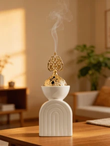 1件/套创意拱形室内香炉，中东风格，优雅树脂香炉，防火香盒，家居装饰，房间装饰，瑜伽室，露营，花园，露台，经典烛光晚餐照明，装饰品 - 彩色 - 查看 3