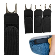 1/2pcs Button Extender, Metal Hook Elastic Waist Belt, Convenient, Adjustable, Slouchy Waist Belt, Hook And Loop, Elastic, Unisex, Hook And Loop Waist Buckle, Casual Convenient Adjustable, Slouchy Waist Belt Hook And Loop Elastic, Unisex Hook And Loop Waist Buckle, Adjustable Hook Slouchy Waist Belt Hook And Loop - Multicolor - View 2