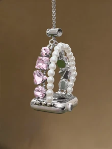 Compatible With Apple Watch New Pearl & Crystal Strap 38/40/41/42/44/45/46/49mm, For Ultra/SE 2/SE1/Series 11/10/9/8/7/6/5/4/3/2/1 - Pink - View 2