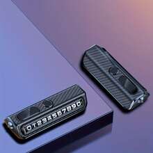 1pc Temporary Car Mobile Phone Number Plate, Interior Decor, Parking Number Plate, High-End Creative Number Protector - A - View 4