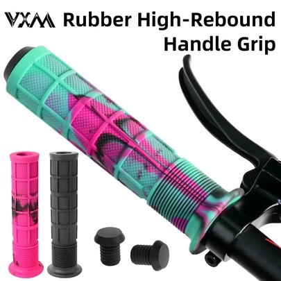  VXM Universal Extended Mountain Bike Handlebar Grips, Rubber Mixed Color Soft Anti-Slip Shock-Absorbing Cycling Bicycle Handle
