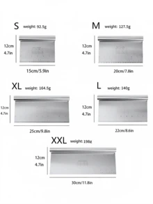 2/4件套不锈钢蛋糕切片器烘焙工具，带尺子和刮刀 - 采用加厚不锈钢制成，经久耐用，不易变形 - 适用于厨房、面包店、酒店、学校和DIY项目 - 彩色 - 查看 10