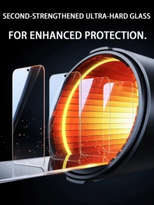 3pcs High Definition Anti-Spy Tempered Glass Screen Protector, Black Bezel Design, Face ID Unlock Compatible, Anti-Fingerprint & Shatterproof, Fits Infinix, Phones - Black - View 3