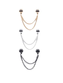 1/2/3 件装多功能磁性夹，新款磁性夹，强力磁性围巾夹带链，多用途磁性服装夹，牢固固定衣物，带链磁铁，适用于围巾、头巾、裤子等。