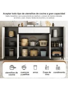 Moderno Simple 120cm Armario De Cocina Sala De Estar Locker - Multicolor - Ver 9