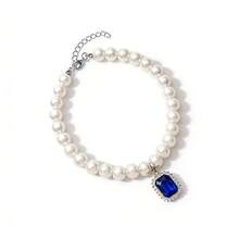 奢华嘻哈宠物项链，狗狗仿珍珠项链，宠物项圈配饰，英伦风装饰，适合日常佩戴和派对场合 - 彩色 - 查看 18