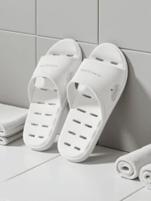 Comfortable Non-Slip EVA Bathroom Slippers, Suitable For Indoor/Outdoor, Home, Shower Use Year-Round - White - View 5