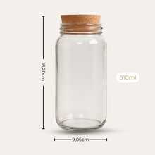 Coffee Corner Kit - 3 Glass Jars With Cork Lids + Stickers - Storage - Kitchen - 3 frascos: azúcar, leche en polvo y galletas - Ver 4