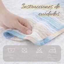 Kynley Bộ chăn ga gối in họa tiết Bouti cho mùa hè và các mùa chuyển tiếp, chất liệu 100% polyester, phù hợp với giường 90/105/135 cm, mềm mại, màu trắng, kèm vỏ gối 45x70cm. ✅ Giao hàng trong vòng 48-72 giờ - Lineas Azules - Xem 6