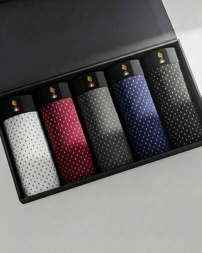 KIT 5 Cuecas Boxer Dry Fit Adulto Masculino Respiravel Com Forro 100% Algodão -Lançamento-