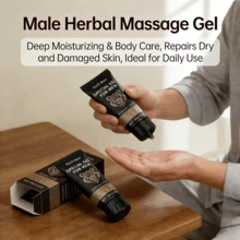1 Frasco (60g) Gel de Masaje Herbal para Hombres, Hidratación Profunda y Cuidado Corporal, Repara Piel Seca y Dañada, Ideal para Uso Diario - Gel de masaje para hombres - Ver 1