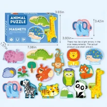 Magnetic Puzzle Stickers Set, Letters Numbers Animals Fruits Vehicles & More, Multicolor DIY Learning Fridge Magnets, School & Christmas Party Favors - Multicolor - View 12