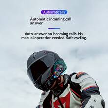 头盔对讲机、头盔耳机、摩托车头盔蓝牙5.3耳机、IPX6防水对讲机、500mAh可充电电池 - A - 查看 2