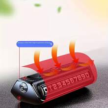 1pc Temporary Car Mobile Phone Number Plate, Interior Decor, Parking Number Plate, High-End Creative Number Protector - A - View 5